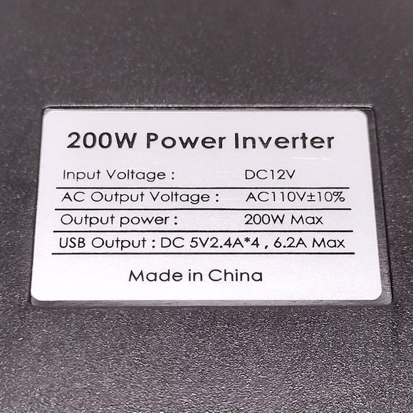 LeicesterCN 200W Car Power Inverter Charger DC 12V-110V AC Converter 4 USB Ports - Picture 3 of 10